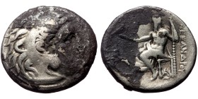 Kings of Thrace, Magnesia ad Maeandrum, AR drachm (Silver, 17mm, 4.05g), Lysimachos (305-281 BC), struck in the name and type of Alexander III, ca. 30...