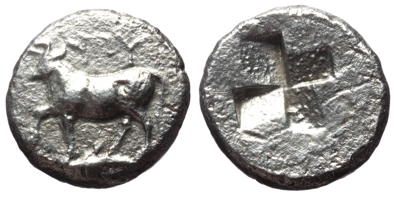 Thrace, Byzantion, AR Drachm, (Silver, 4.53 g 15 mm), Circa 340-320 BC. 
Obv: 'Π...