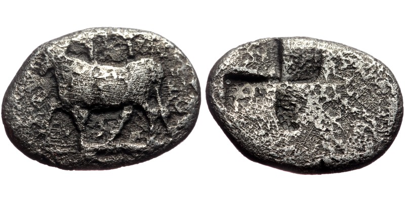 Thrace, Byzantion, AR Hemidrachm, (Silver,2.20 g 14 mm),Circa 340-320 BC.
Obv: ...