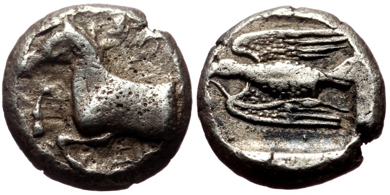 Kings of Thrace (Odrysian) Sparadokos (ca 450-440 BC) AR Diobol (Silver, 1.28g, ...