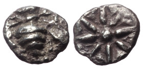 Ionia, Ephesos. Circa 500-420 BC. AR tetartemorion,(Silver, 0.24 g 6mm)
Obv:Bee 
Rev: Star with eight rays. 
Ref: SNG Kayhan 135