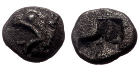Ionia. Phokaia AR Obol (Silver, 0.67g, 8mm) ca 521-478 BC
Obv: Head of griffin left.
Rev: Quadripartite incuse punch.
Ref: SNG von Aulock 2118; SNG Co...