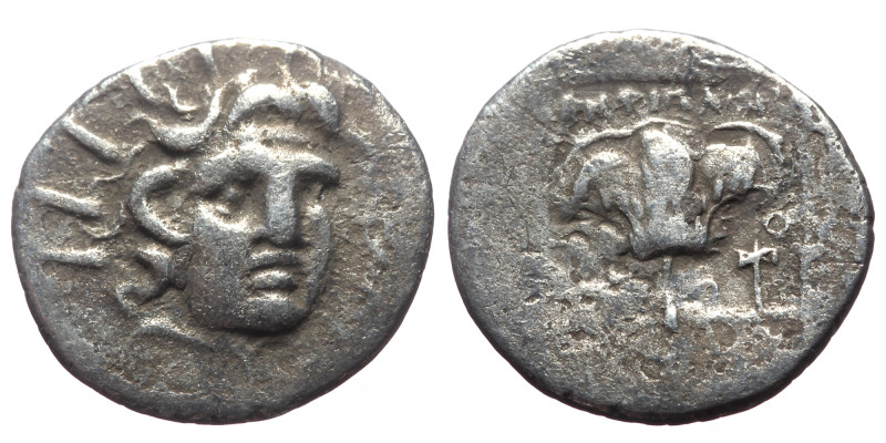 Islands off Caria, Rhodos, Rhodes. ca 125-88 BC AR Hemidrachm (Silver, 12mm, 0.9...