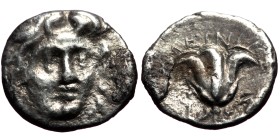 Islands off Caria, Rhodos. Rhodes. ca 275-250 or 229-205 BC. AR Hemidrachm (Silver, 10mm, 0.94 g) Uncertain magistrate.
Obv: Radiate head of Helios f...