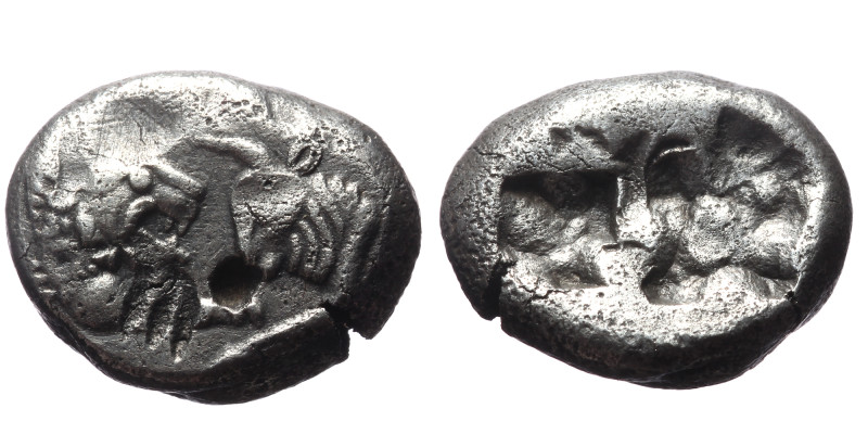Kings of Lydia, Kroisos, AR Half Stater, (Silver, 5.25 g 16mm), Circa 564/53-550...