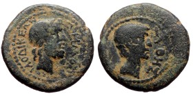 Phrygia, Laodikeia ad Lycum. Pseudo-autonomous, Time of Tiberius. AE. (Bronze, 4.74 g. 17mm.) Pythes, son of Pythes, magistrate.
Obv: [ΔΗΜΟΣ] ΛΑΟΔΙΚΕ...