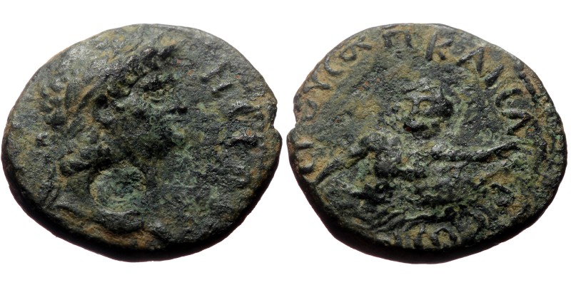 Cilicia, Anazarbus. Nero. AE. (Bronze, 4.85 g. 18 mm.) 67/68 AD.
Obv: [ΝƐΡΩΝ ΚΑ...