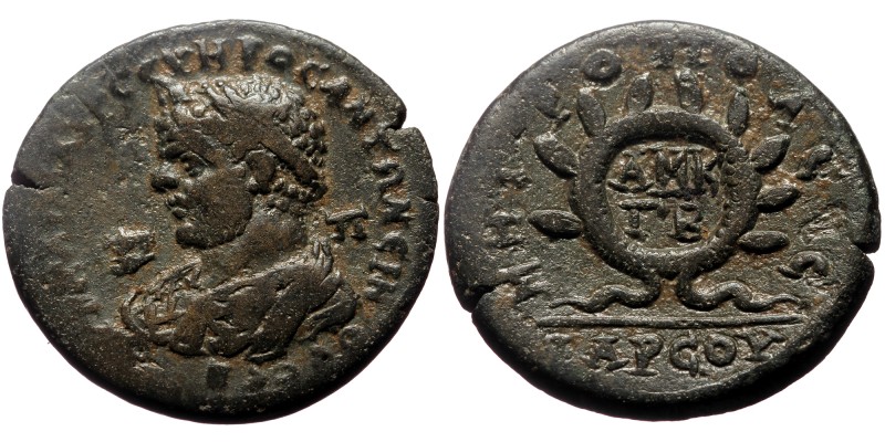 Cilicia, Tarsos. Caracalla. AE. (Bronze, 12.48 g. 28mm.) 198-217.
Obv: […] AYΡ ...