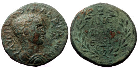 Cilicia, Anemurium. Valerian I. AE. (Bronze, 11.60 g. 28mm.) Dated RY 3 = 255/6 AD
Obv: AY K ΠO ΛI OYAΛEΡIANON. Laureate, draped and cuirasssed bust o...