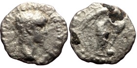 Cappadocia, Caesarea-Eusebeia, AR hemidrachm (Silver, 13,8 mm, 1,07 g), Nero (54-68), struck ca. AD 54-64. Obv: NERO CLAVD DIVI CLAVD F [CAESAR AVG GE...