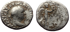 Cappadocia, Caesarea, Vespasian (69-79 AD)
AR Hemidrachm (Silver, 15mm, 1.50g)
Obv: AYTOKP KAICAP OYЄCΠACIANOC CЄBA. Laureate head right.
Rev: Nike ad...