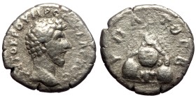 Cappadocia, Caesarea. AR, Didrachm. (Silver, 5.57 g. 20mm.) Lucius Verus (161-169).
Obv: ΑΥΤΟΚΡ ΟΥΗΡΟϹ ϹƐΒΑϹΤΟϹ. Bare-headed bust of Lucius Verus wea...