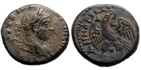 Seleucis and Pieria. Antioch. Caracalla. AR, Tetradrachm. (Silver, 11.99 g. 24mm.) 198-217.
Obv: AVT K M A ANTΩNЄINOC CЄB. Laureate head of Caracalla...