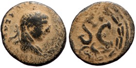 Syria, Seleucis and Pieria, Antioch, Elagabalus (218-222), AE (Bronze, 19,8 mm, 4,79 g). Obv: AVT KA[I M A CЄ ANTONЄINOC], laureate head of Elagabalus...
