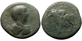 Asia Minor. Uncertain. AE. (Bronze, 19.54 g. 32mm.).
Obv: Illegible legend. Bust of emperor, right.
Rev: Illegible legend. Horseman, left.
