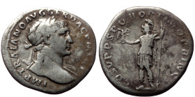 Trajan (98-117) AR Denarius (Silver, 2,78g, 19mm) Rome, 107-111. 
Obv: IMP TRAIANO AVG GER DAC P M TR P, laureate head to right, aegis on far shoulder...