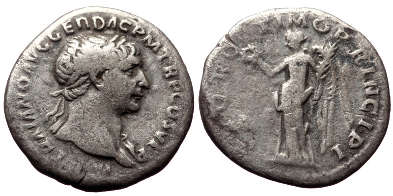 Trajan (98-117) AR denarius (Silver, 2.80g, 19mm) Rome
Obv: IMP TRAIANO AVG GER ...