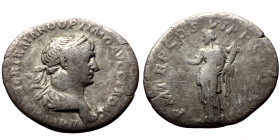 Trajan (98-117) AR Denarius (Silver, 2,82g, 21mm) Rome.
Obv: IMP CAES NER TRAIANO OPTIMO AVG GER DAC, Laureate and draped bust of Trajan, right.
Rev: ...