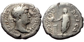 Hadrian (117-138) AR Denarius. (Silver, 2.98g, 19mm) Rome, 137
Obv: HADRIANVS AVG COS III P P, Head of Hadrian right
Rev: VOTA PVBLICA, Hadrian veil...