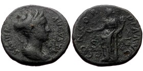 Sabina, Augusta (128-136/7) AE as (Bronze, 10,79, 26mm) Rome, 136-137/8.
Obv: SABINA AVGVSTA HADRIANI AVG P P Draped bust of Sabina to right.
Rev: C...