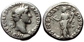Antoninus Pius (138-161) AR Denarius (Silver, 17 mm, 3.40g), Rome, 138.
Obv: IMP T AEL CAES HADRI ANTONINVS, Laureate head of Antoninus Pius to right...