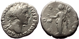 Antoninus Pius (138-161) AR Denarius (Silver, 3,30g, 18mm) Rome
Obv: ANTONINVS AVG PIVS P P TR P XVII, Laureate head right.
Rev: COS IIII, Vesta stand...