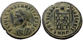 Constantius II as Caesar (324-337). AE, Follis. (Bronze, 2.35 g. 18 mm.) Heraclea.
Obv: FL IVL CONSTANTIVS NOB C. Bust of Constantius II, laureate, d...