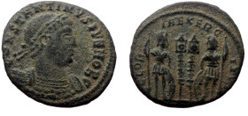Constantinus II (Caesar, 317-337) Antioch
AE Follis (Bronze, 18mm, 2,33g)
Obv: CONSTANTINVS IVN NOB C, laureate and cuirassed bust right 
Rev: GLORIA ...