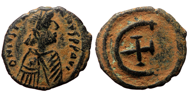 Justinian I (527 - 565) AE Pentanummium (Bronze, 1.90 g. 16 mm.) Constantinople....
