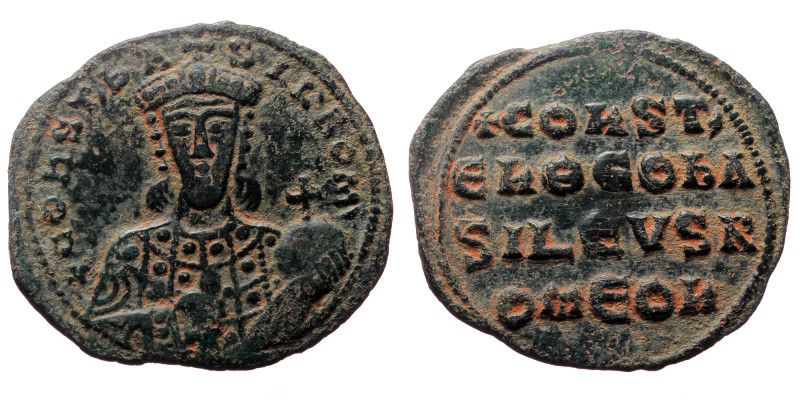 Constantine VII and Romanus, AE, Follis, (Bronze, 5.43 g. 29mm.) Constantinople....