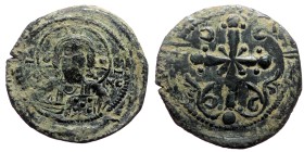 Anonymous. Class I. Nicephorus III Botaniates AE, Follis (Bronze, 4.42 g. 26mm.) Constantinople. Anonymous. Class I. 1078-1081 AD.
Obv: IC XC, Facing...