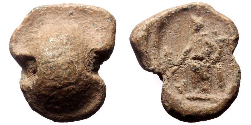 PB Roman provincial conical seal (1st-3rd centuries AD). 
Obv: Zeus standing, l....