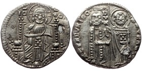 Pietro Gradenigo. AR, Grosso. (Silver, 2.08 g. 19mm.) Italy, Venice. 1289-1311 AD.
Obv: S M VENETI PE GRADONICO DVX, Doge stands facing receiving ban...