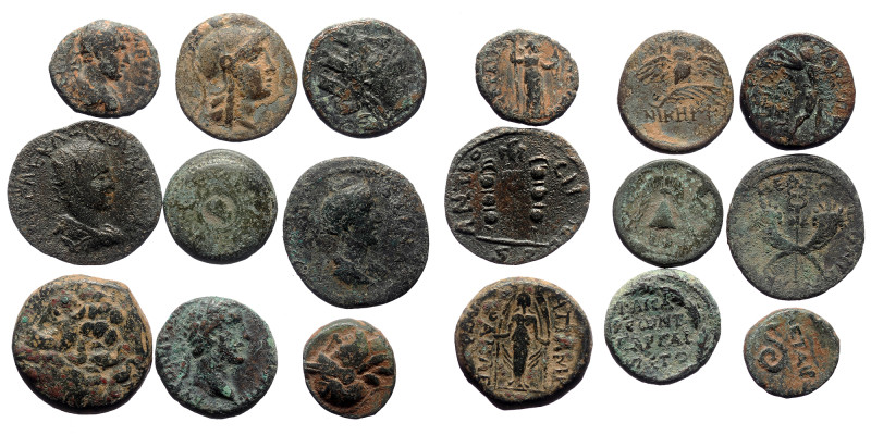 9 Ancient bronze coins (Bronze, 41.50g)