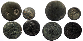 4 Ancient bronze coins (Bronze, 34,81g)