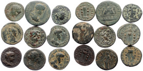 9 ancient bronze coins (Bronze, 70,40g)