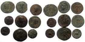 9 ancient bronze coins (Bronze, 70,29g)