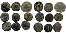 9 ancient bronze coins (Bronze, 62,57g)