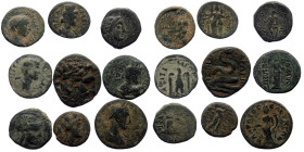 9 ancient bronze coins (Bronze, 33,62g)