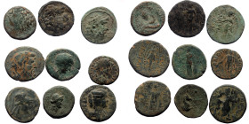 9 ancient bronze coins (Bronze, 50,11g)