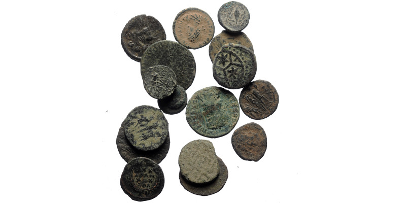 16 ancient bronze coins (Bronze, 29,64g)