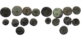 9 ancient bronze coins (Bronze, 47,65g)