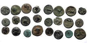 12 Greek bronze coins (Bronze, 14.91g)