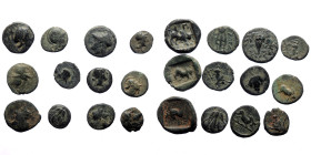 12 Greek bronze coins (Bronze, 15.53g)