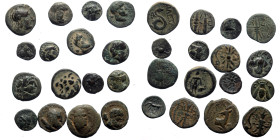16 Greek bronze coins (Bronze, 29.58g)
