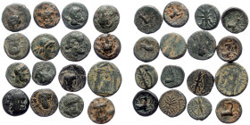 16 Greek bronze coins (Bronze, 40,50g)