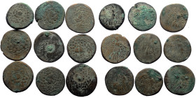 9 Greek bronze coins (Bronze, 68,59g)