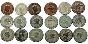 9 Roman Provincial bronze coins (Bronze, 140,85g)