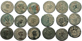9 Roman Provincial bronze coins (Bronze, 150,90g)