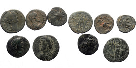 5 Roman bronze coins (Bronze, 19,30g)